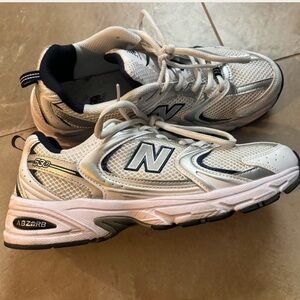 New Balance White and Gray Women's Athletic Shoes